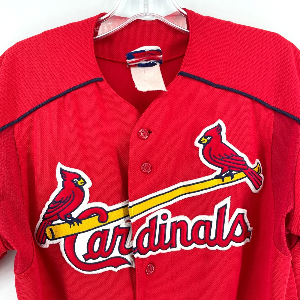 VTG Majestic St Louis Cardinals Baseball Jersey Authentic Mens M/L Red Scarlet